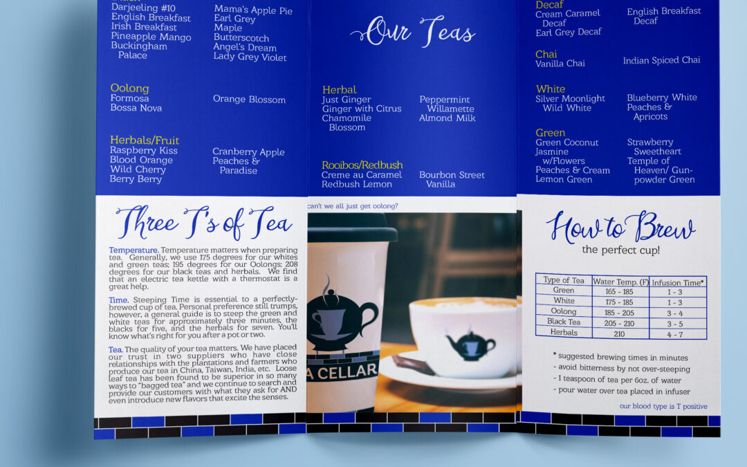 Tea Cellar – Tri-Fold Brochure