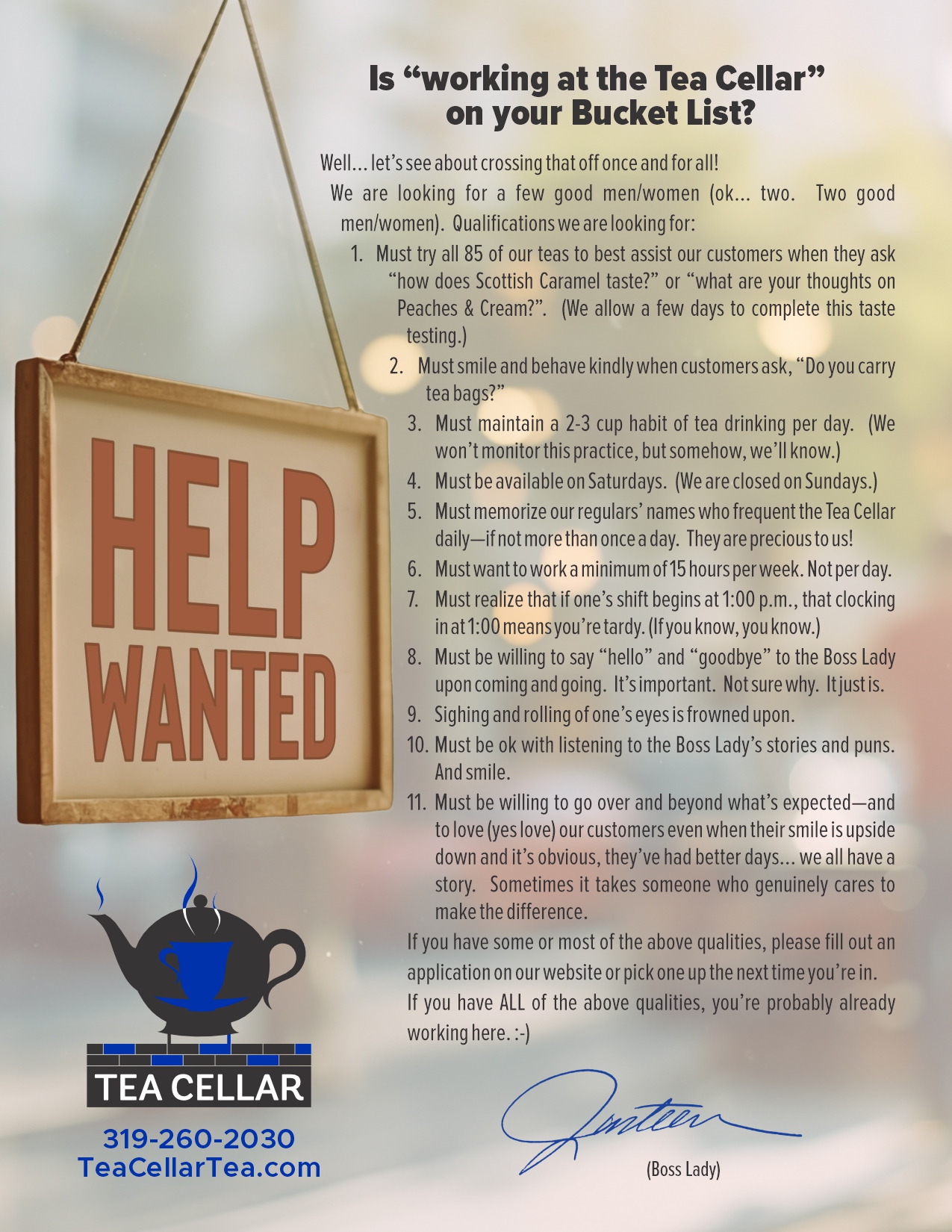 Tea Cellar – Social Media Post