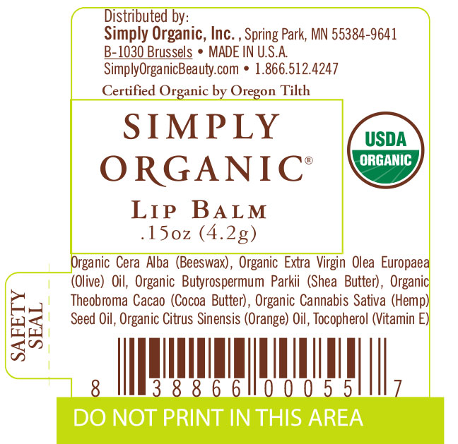 Simply Organic – Packaging, Lip Balm