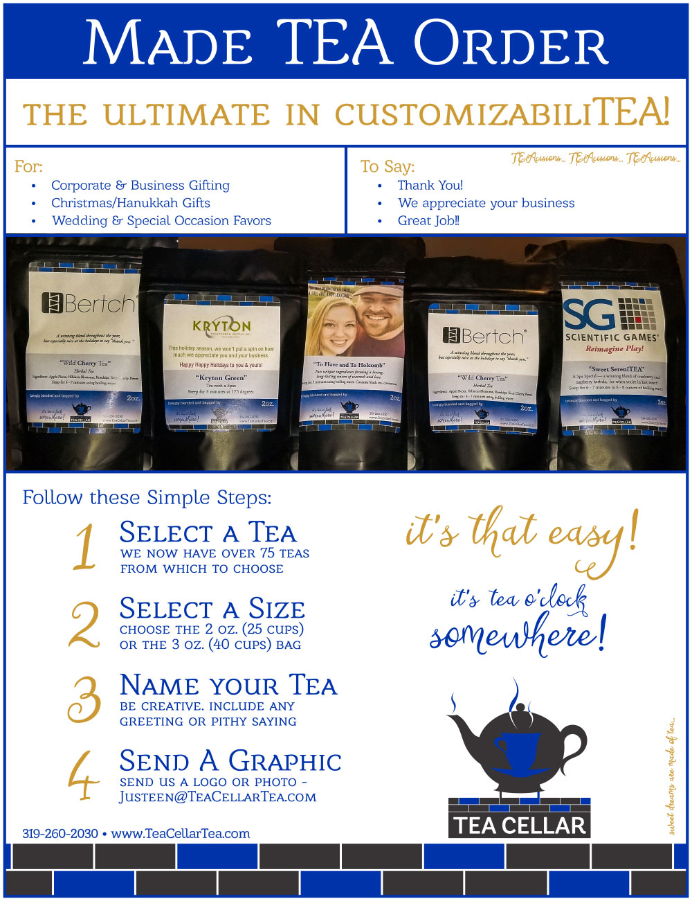 Tea Cellar – Point of Purchase Sign