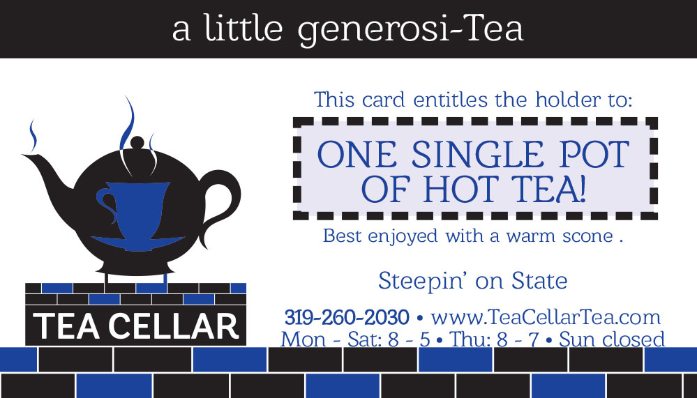 Tea Cellar – Complimentary Pot Card