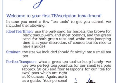 Tea Cellar – Marketing Sheet