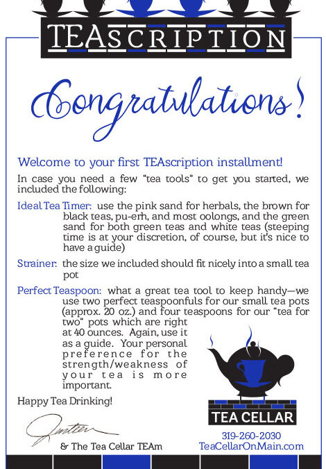 Tea Cellar – Marketing Sheet
