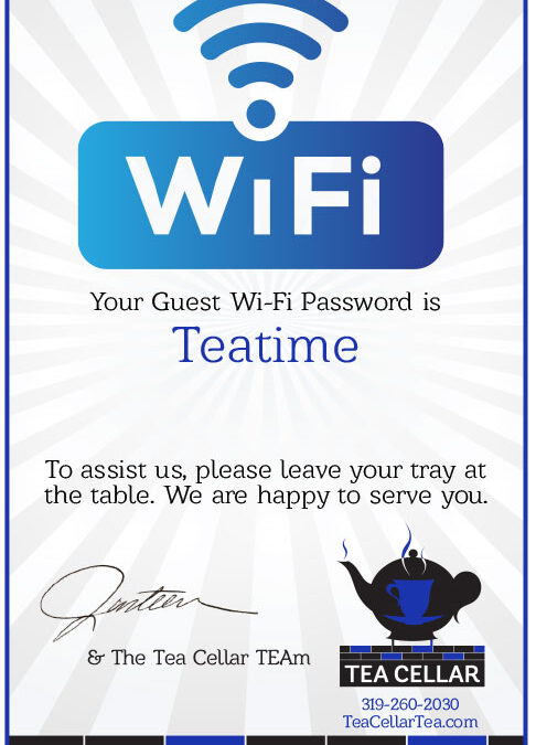 Tea Cellar – Point of Purchase Sign