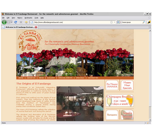 El Fandango Restaurant – Website