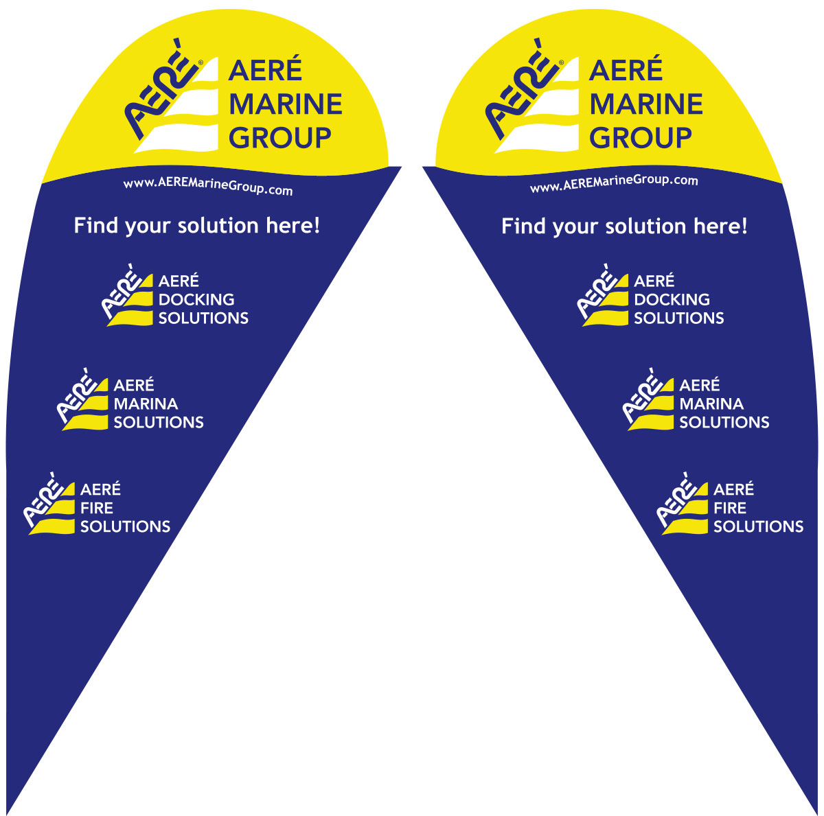 AERÉ Marine – Teardrop Banners
