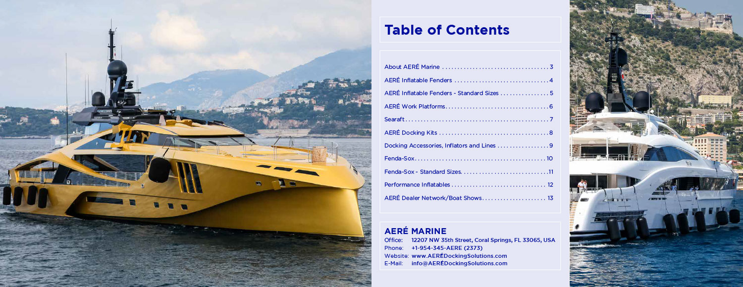 AERÉ Marine – Catalog Pages